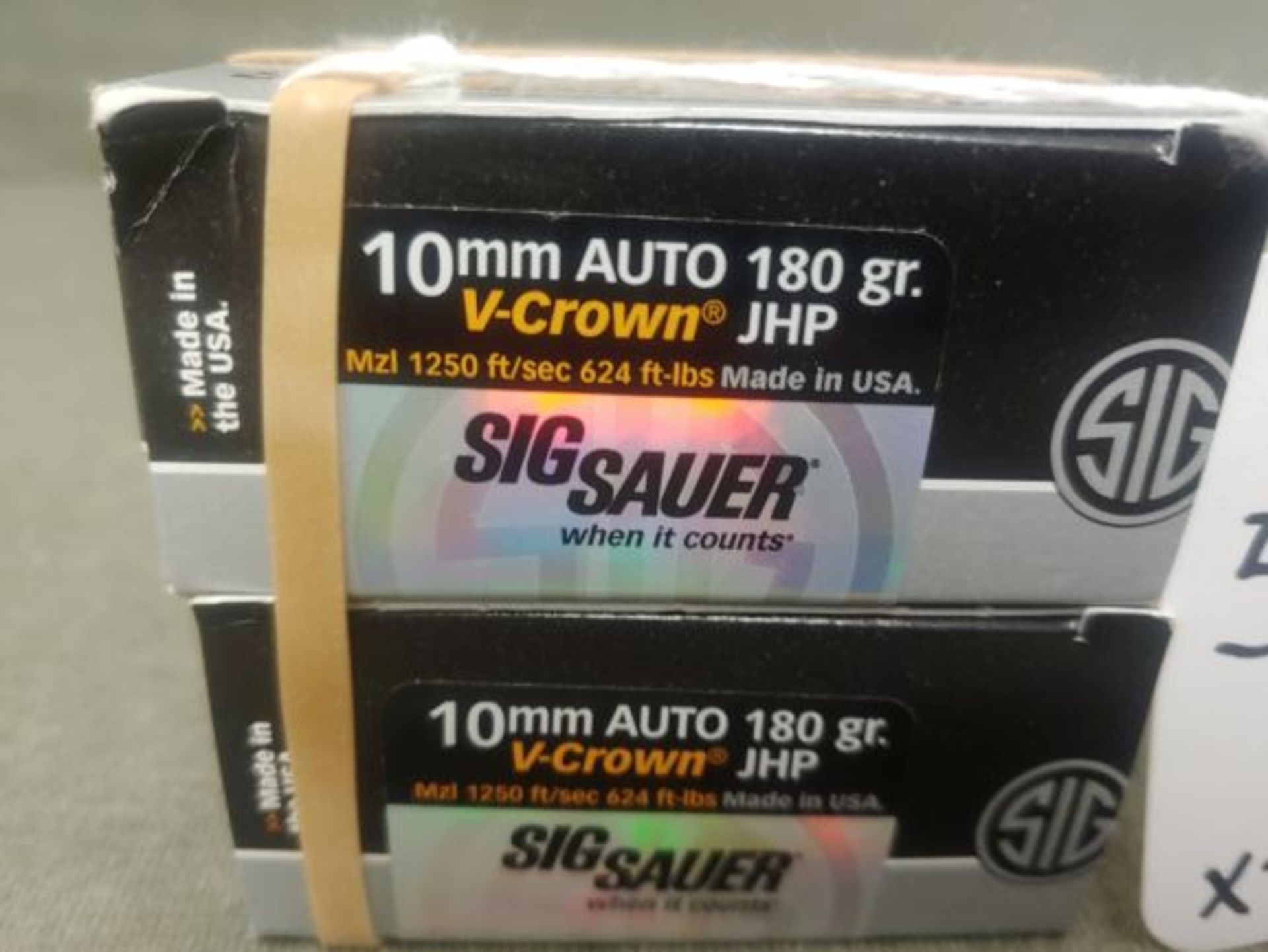 542. Sig Sauer Elite 10mm Auto 180gr. JHP, 20 Rnd. Boxes (2x the Money) - Image 2 of 2