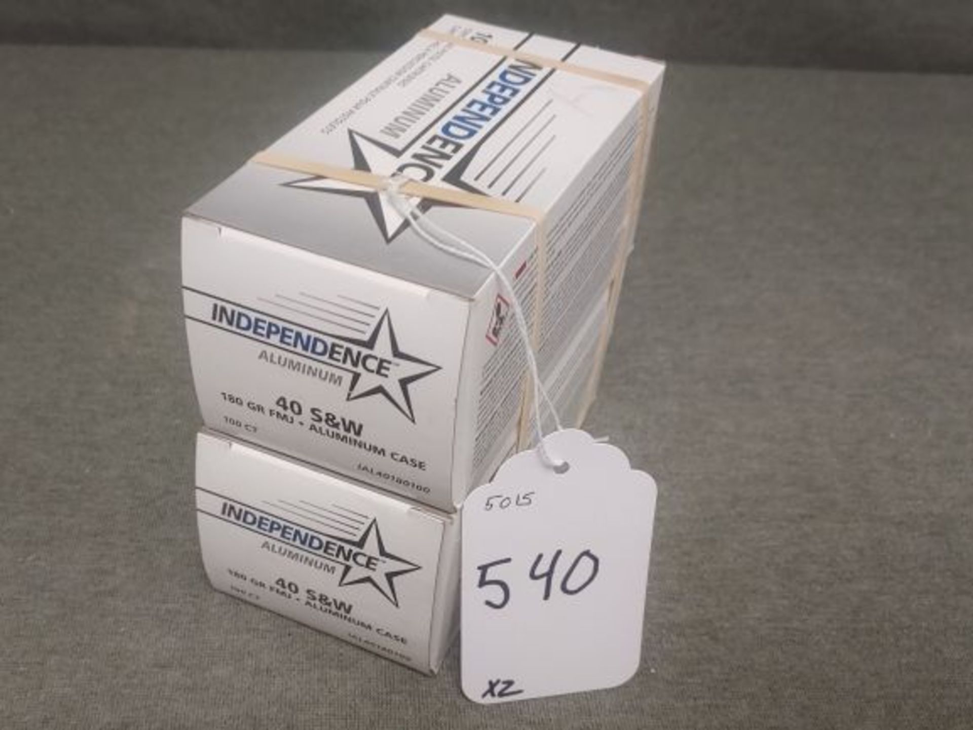 540. Independence Alum. .40 S&W 180gr. FMJ, 100 Rnd. Boxes (2x the Money)