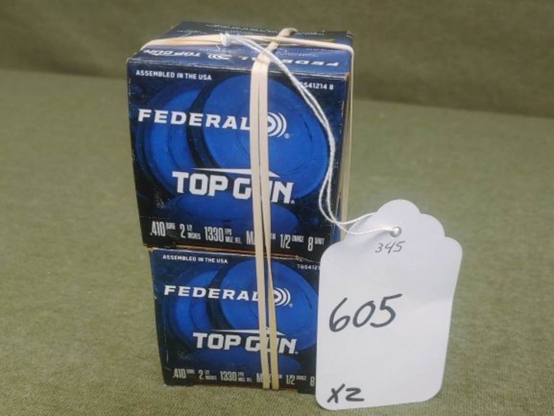 605. Fed .410 Bore 2 1/2” No. 8 Shot, 25 Rnd. Boxes (2x the Money)