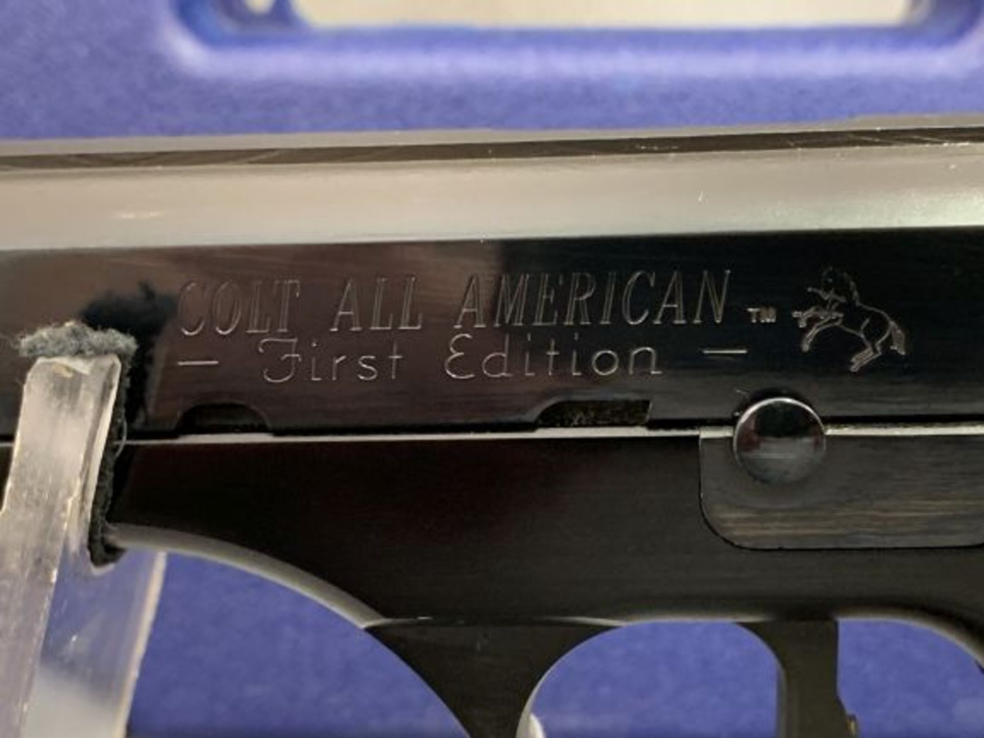 256. Colt All American Mod. 2000, 1st edition, 9mm, case, ex mag, SN:RK01716 - Image 5 of 13