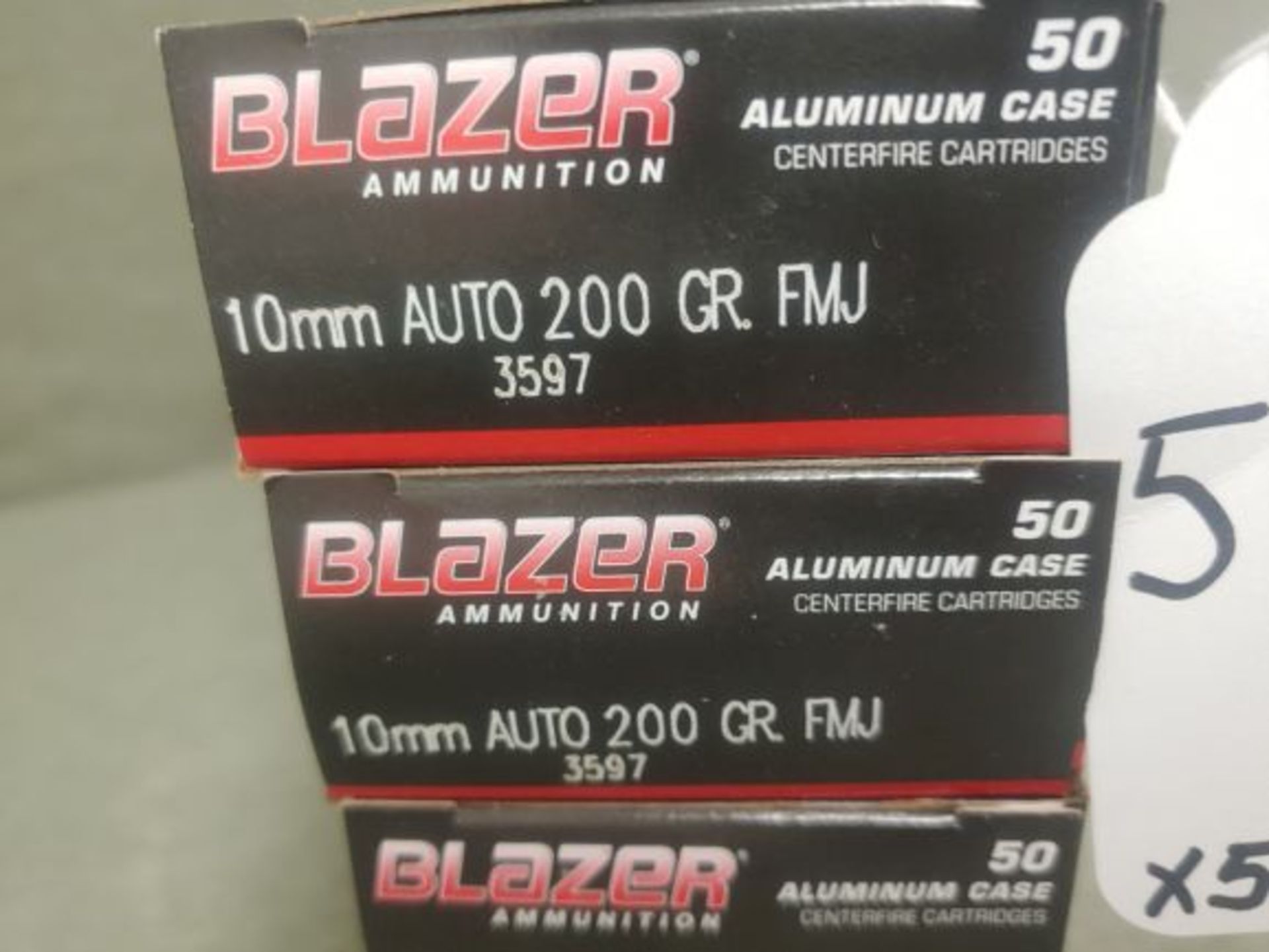 544. Blazer 10mm Auto Alum. Case 200gr. FMJ, 50 Rnd. Boxes (5x the Money) - Image 2 of 2