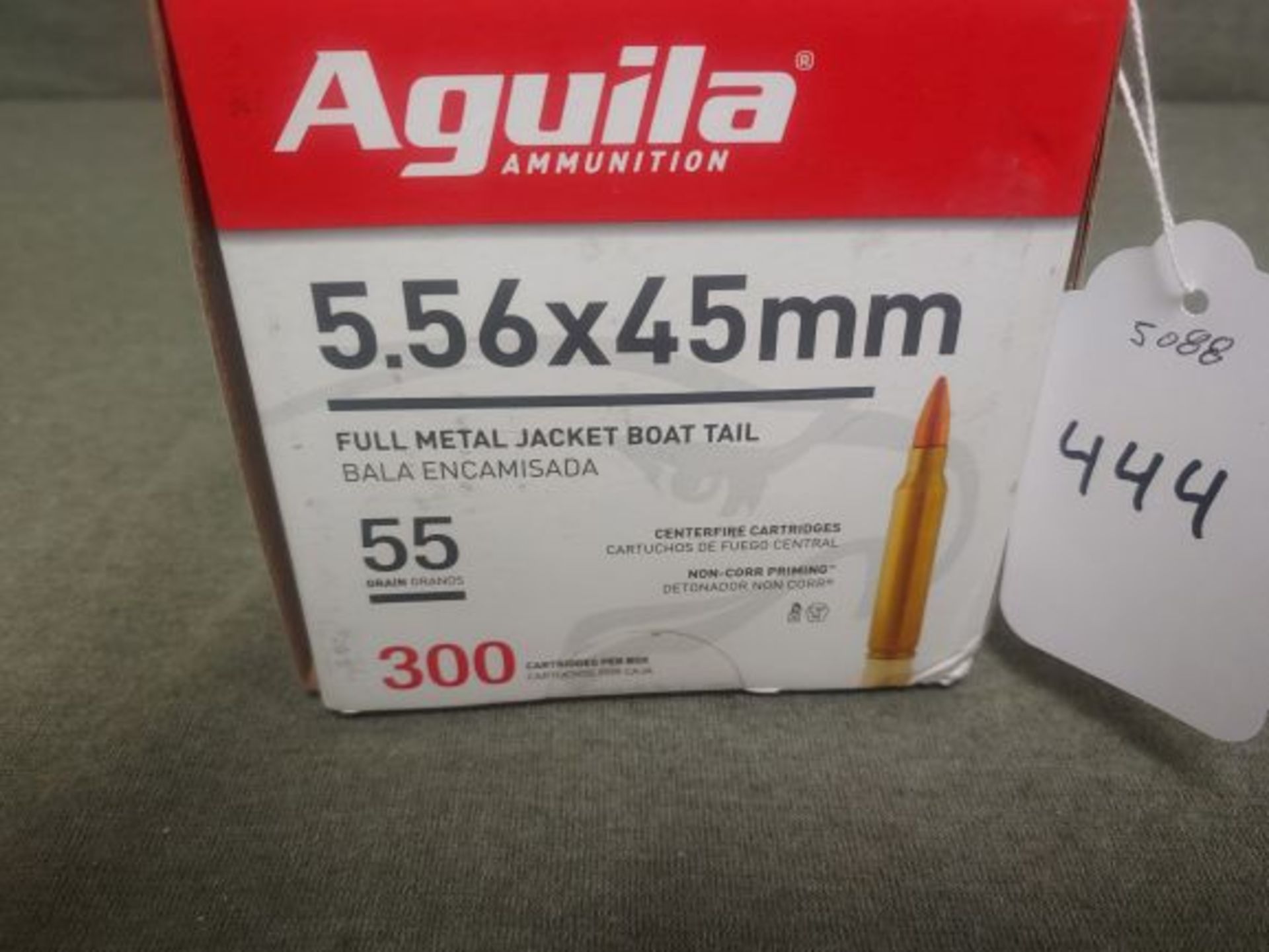444. Aguila 5.56x45mm FMJBT 55gr., 300 Rnd. Box (1x the Money) - Image 2 of 2