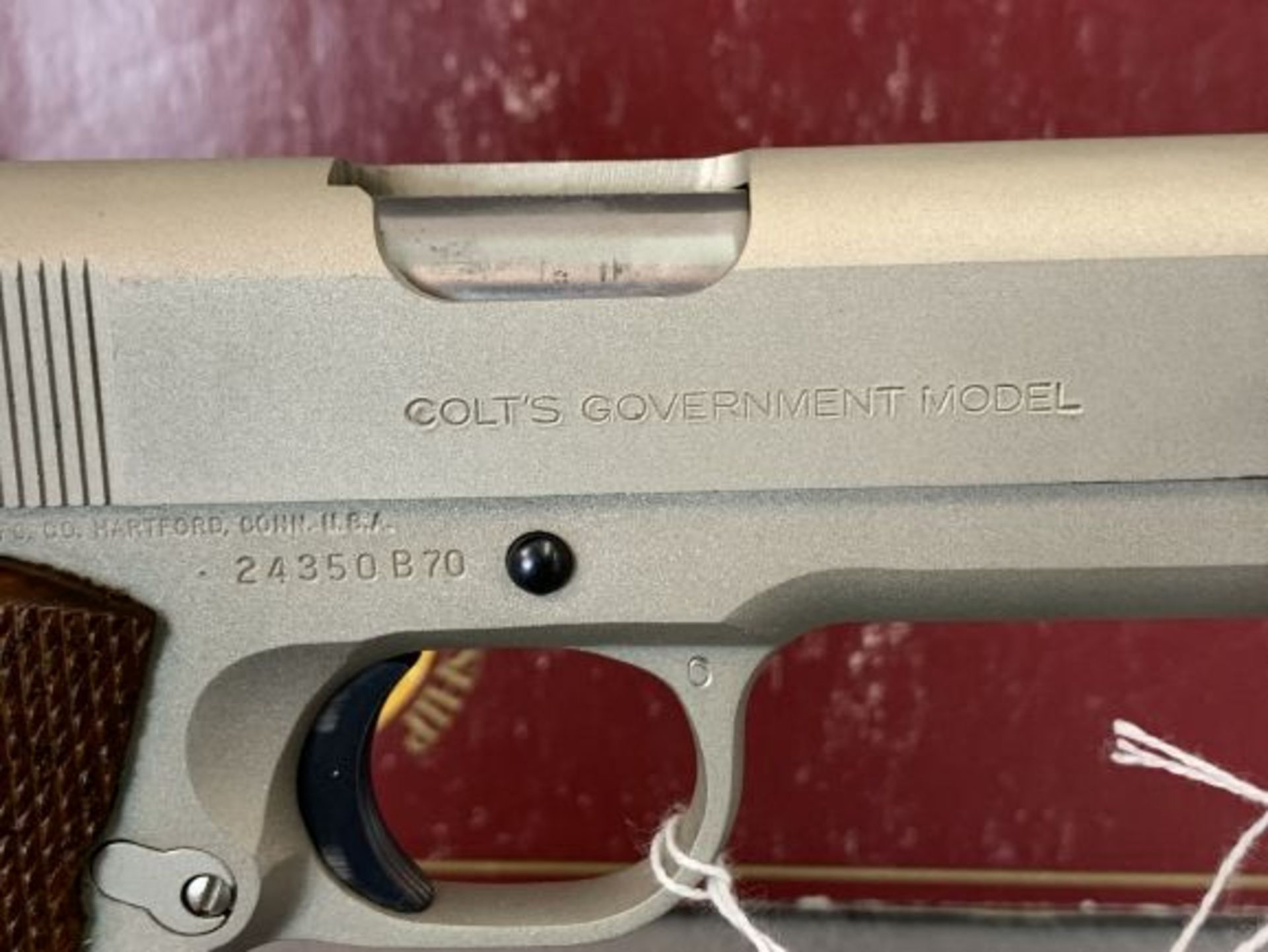 3. Colt 1911 Mk 4 Series 70 Government Model 5" Barrel .45 Auto E-Nickel Finish w/ Orig Box, SN: - Image 9 of 13