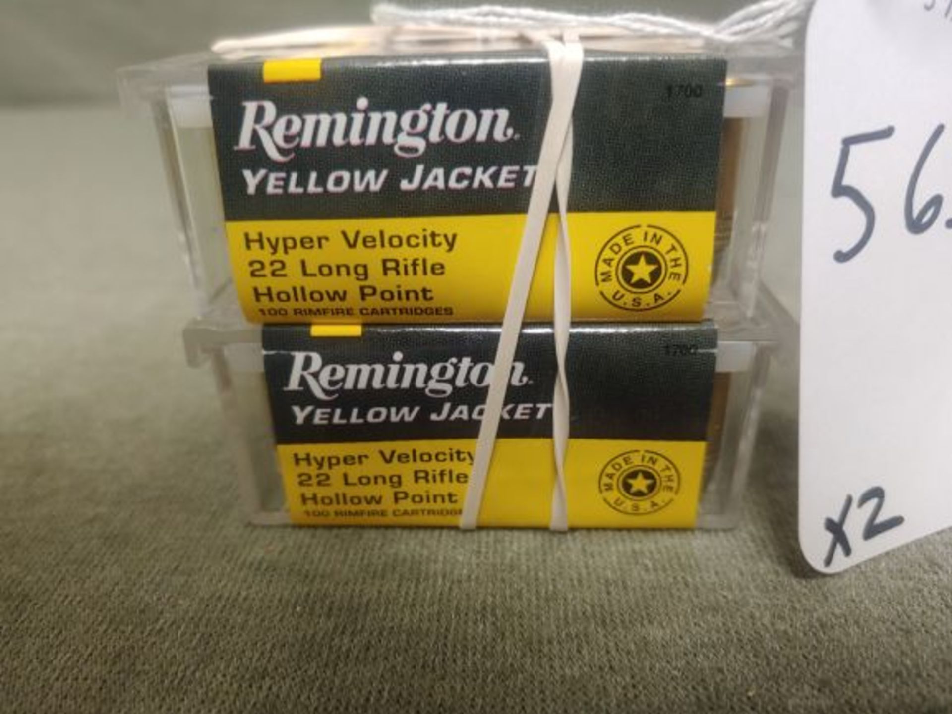 565 Rem Yellow Jacket Hyper Velocity .22LR HP, 100 Rnd. Box (2x the Money) - Image 2 of 2