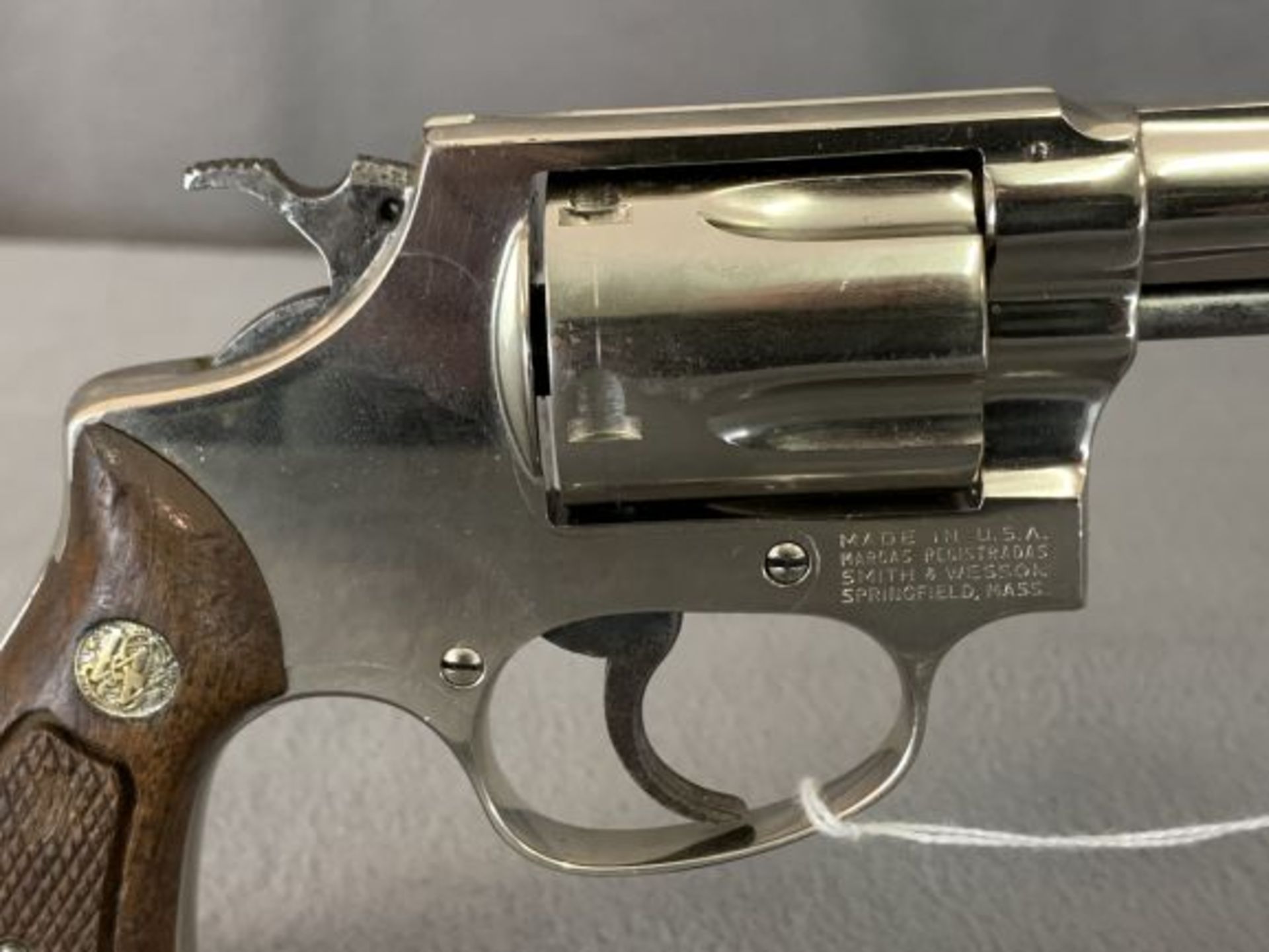 12. S&W Mod. 36 .38S&W 5-Shot Revolver, Nickel Finish, Pinned & Recessed Barrel SN: J214403 - Image 9 of 10