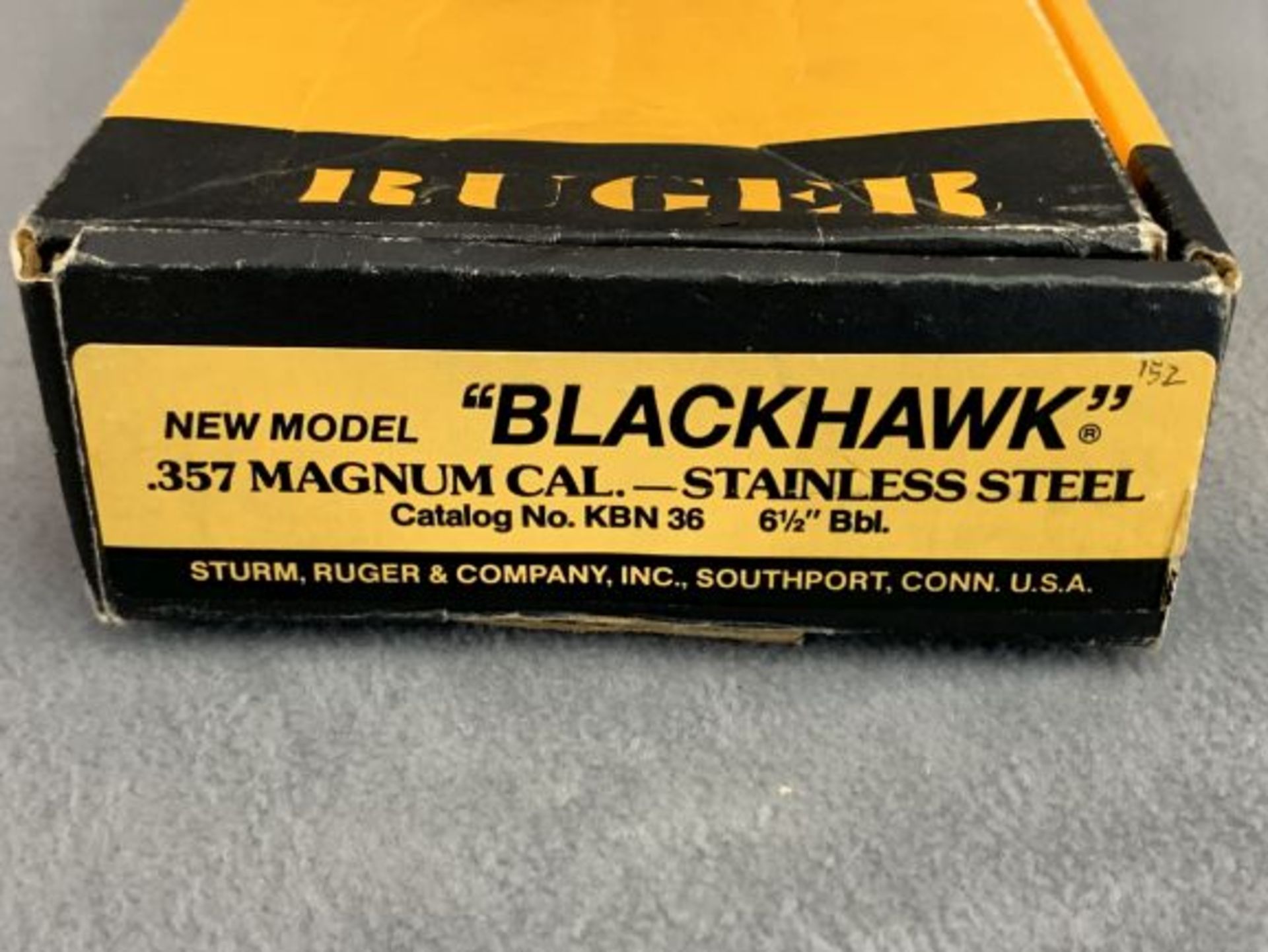 152. Ruger New Model Blackhawk .357 Mag, Stainless 6 1/2" Barrel, Box, SN: 36-61271 - Image 11 of 11