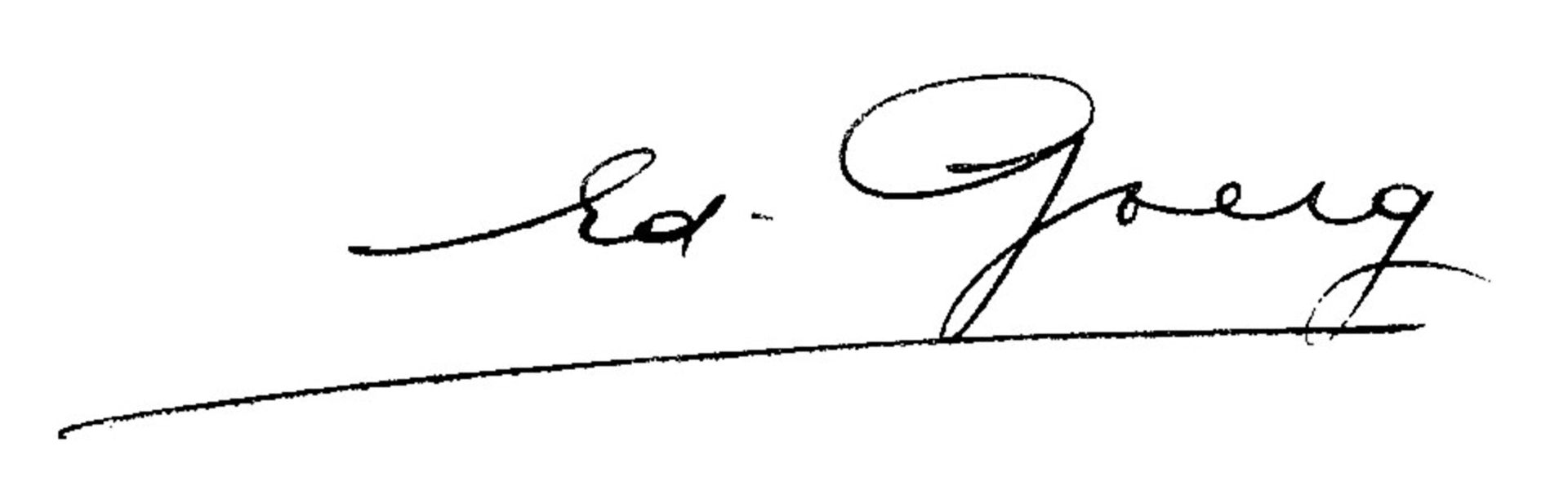 Autograph. – Edouard Goerg