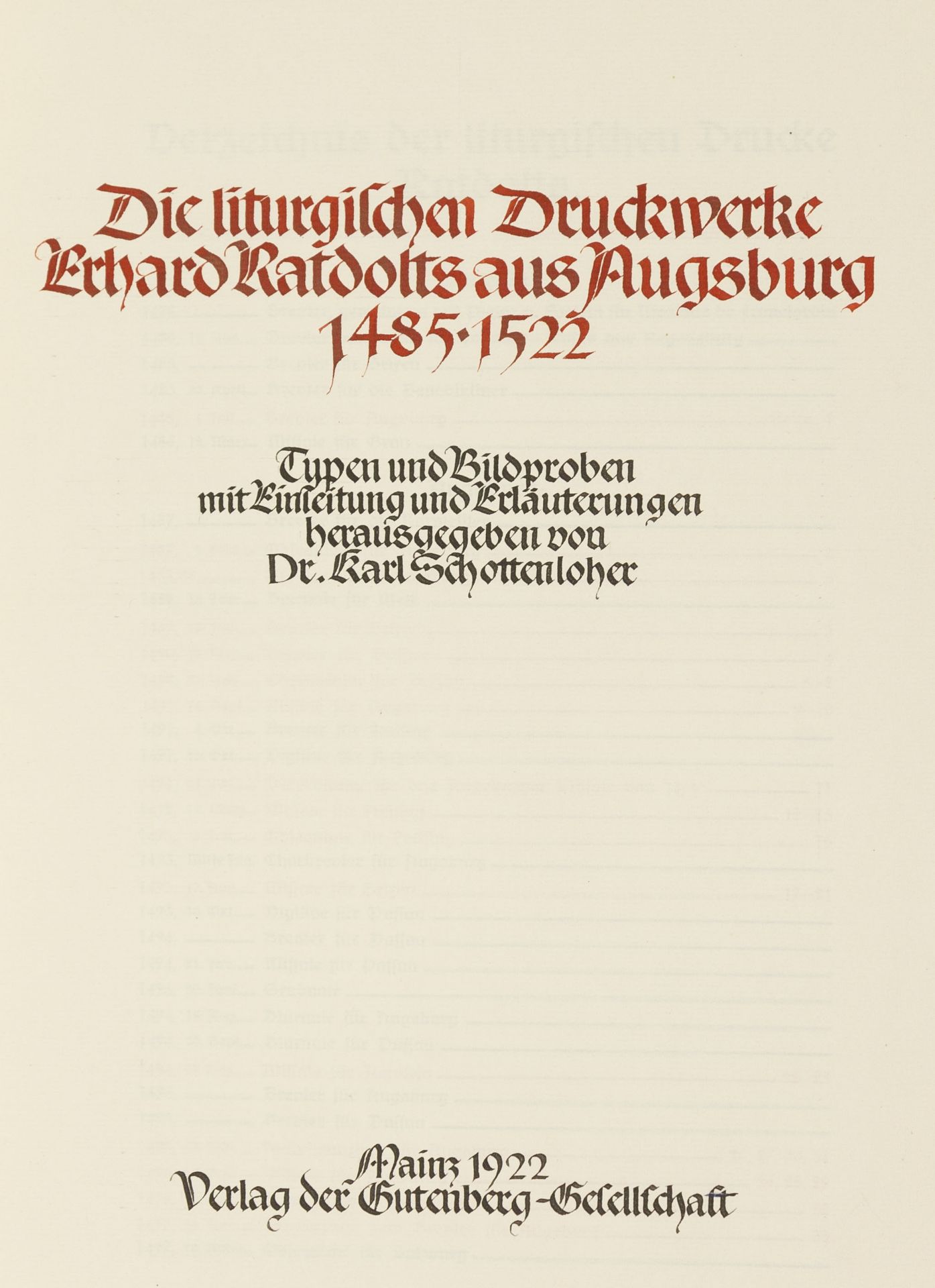 Augsburg. – K. Schottenloher (Hrsg.).