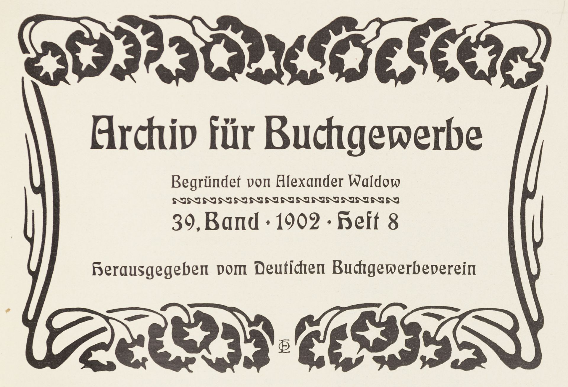 Buchwesen. – Archiv für Buchgewerbe.