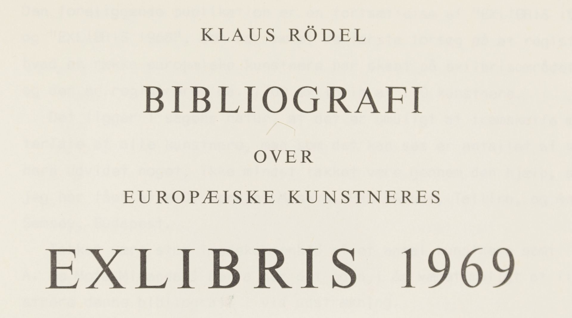 Exlibris. – K. Rödel.