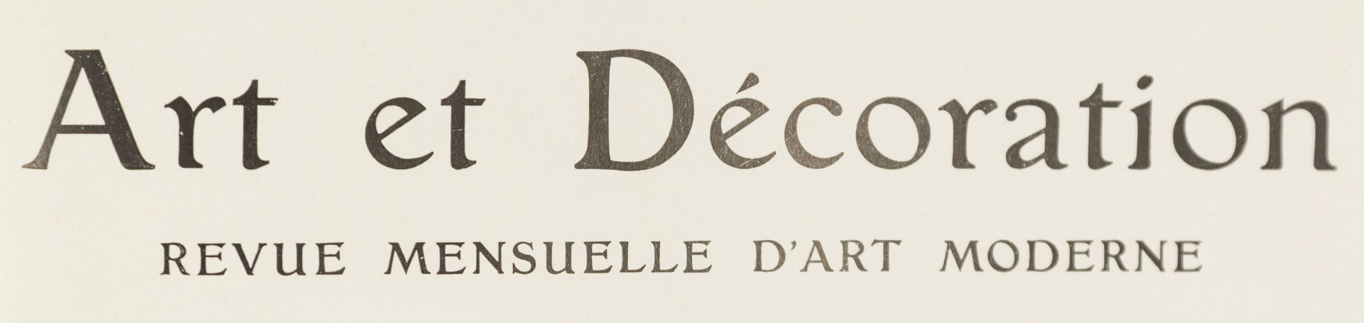 Art Nouveau. – Art et Décoration.