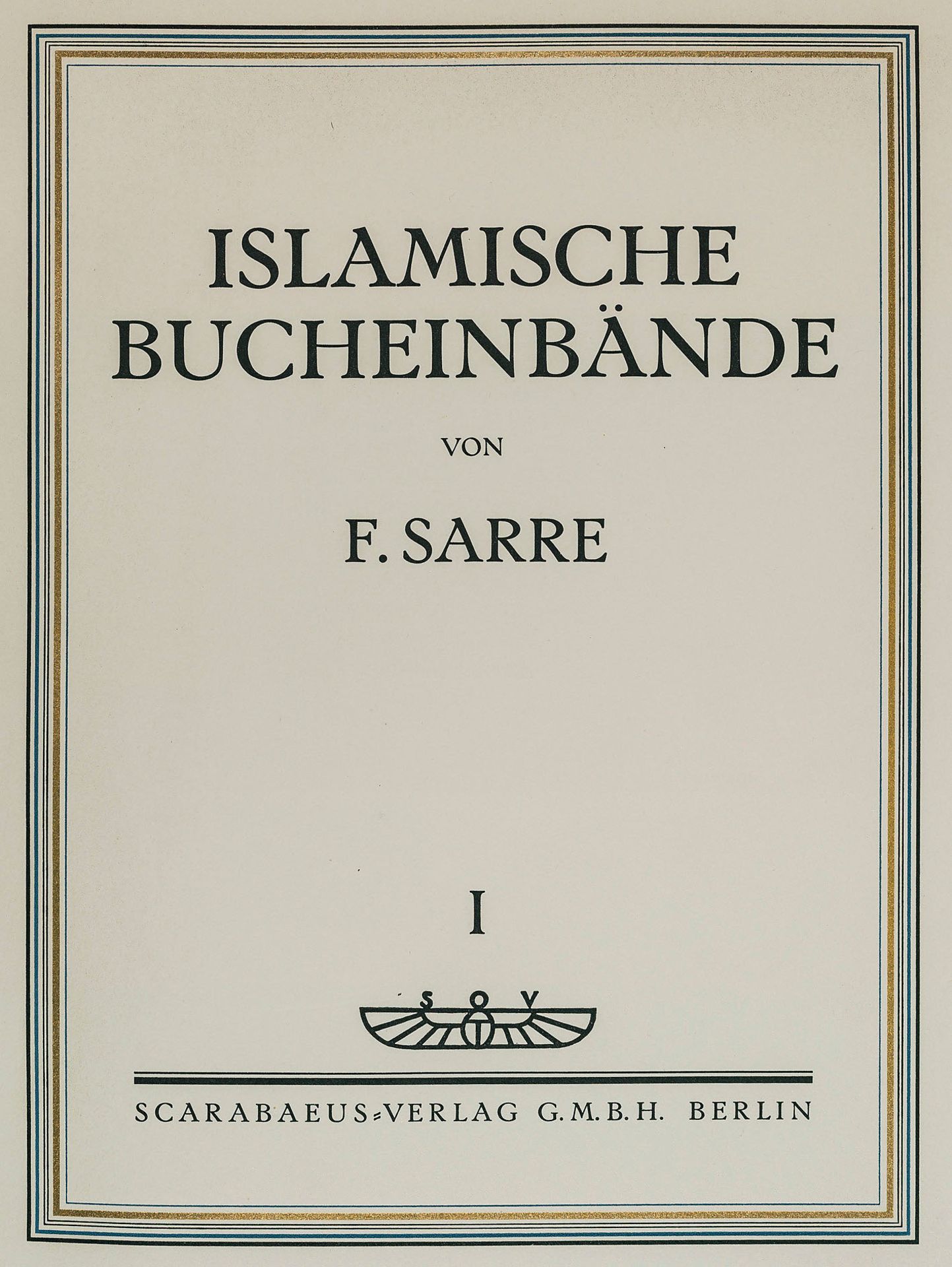 Buchwesen, Einband. – F. Sarre.