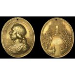 VI: Original struck Dunbar Medals by Simon, Battle of Dunbar, 1650, a large oval struck gold medal