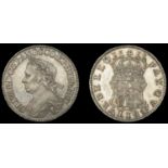IV: Coins of Oliver Cromwell, Halfcrown, 1658, laureate bust left, olivar d g r p ang sco et hib &