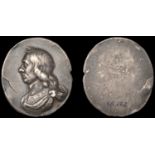 VI: Original struck Dunbar Medals by Simon, Battle of Dunbar, 1650, a large struck uniface silver