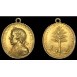 VIII: Original struck gold Medals by Simon, Death of Oliver Cromwell, 1658, a struck gold medal by