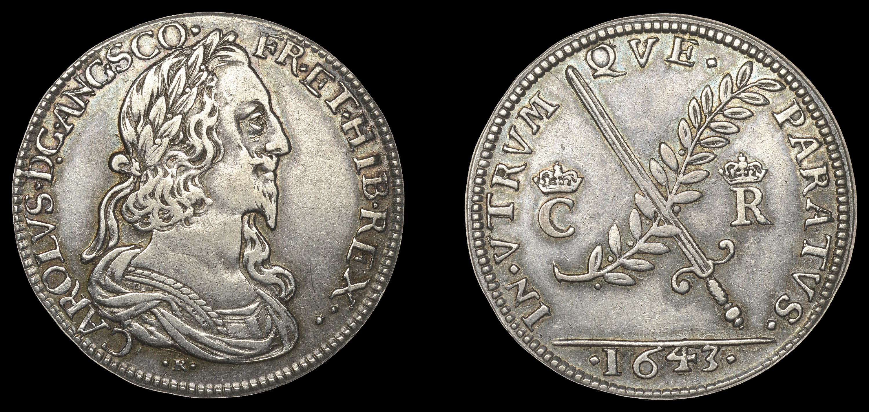 I: Briot, Warin and Rawlins, England, Peace or War, 1643, a struck silver medal by T. Rawlins,
