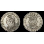 IV: Coins of Oliver Cromwell, Crown, 1658/7, laureate bust left, olivar d g r p ang sco et hib &c