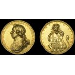 VIII: Original struck gold Medals by Simon, Lord Protector, c. 1655-8, a struck gold medal by T.