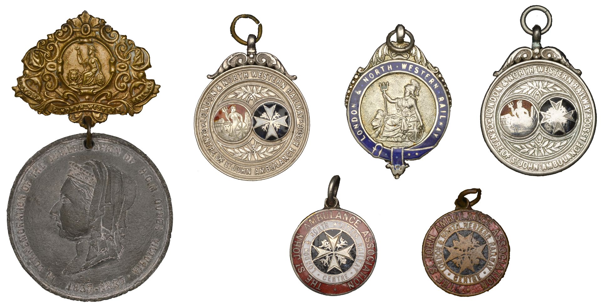 A Small Collection of Medals and Badges Related to Railways