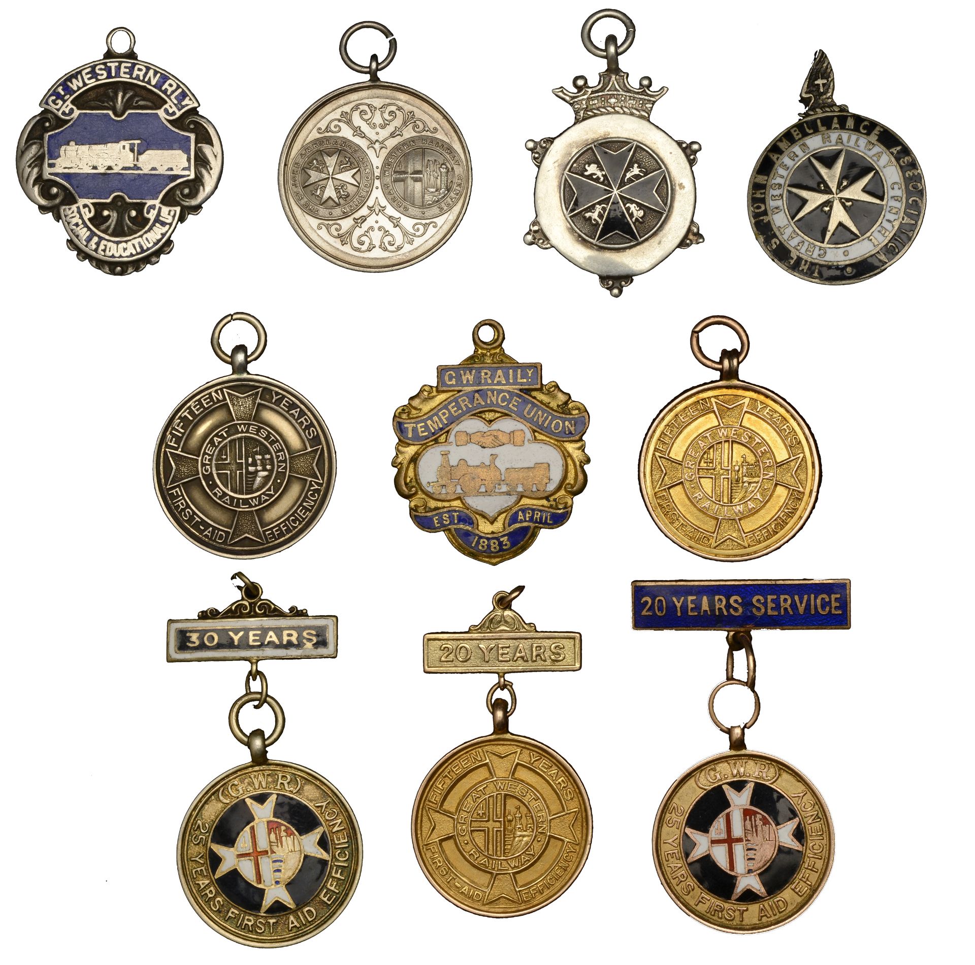 A Small Collection of Medals and Badges Related to Railways