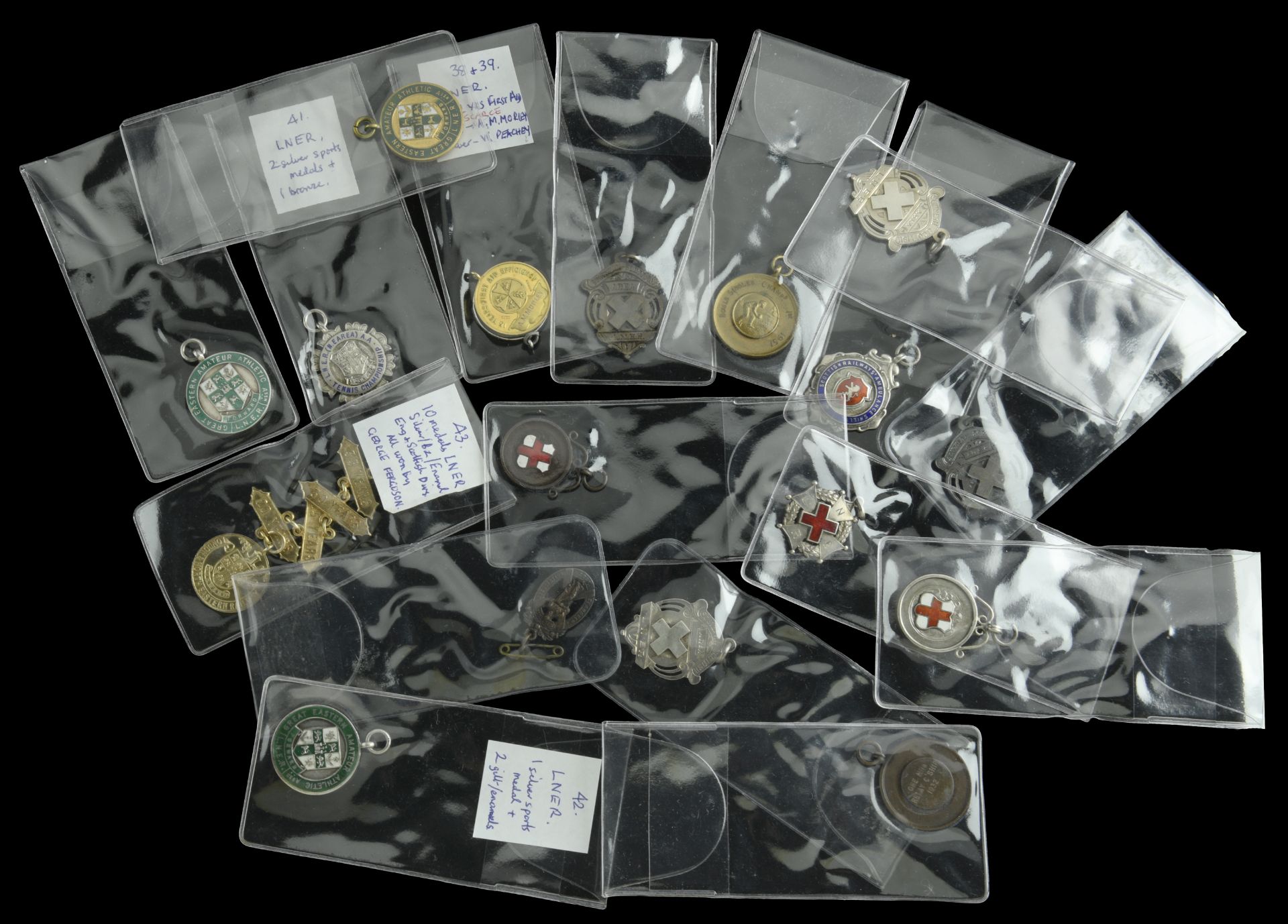 A Small Collection of Medals and Badges Related to Railways