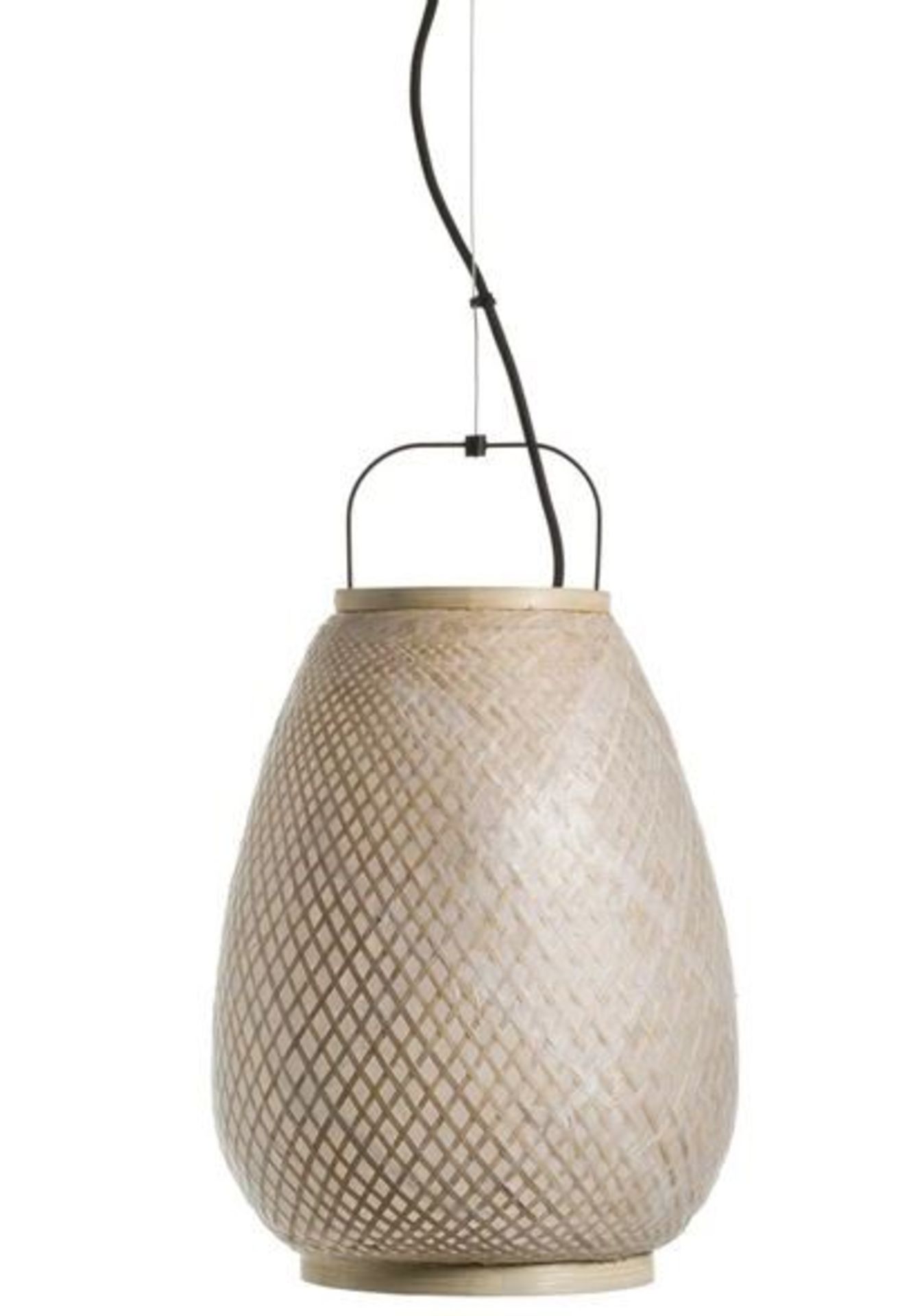 LA REDOUTE TITOUAN BAMBOO & RICE PAPER PENDANT CEILING LIGHT, BY E. GALLINA