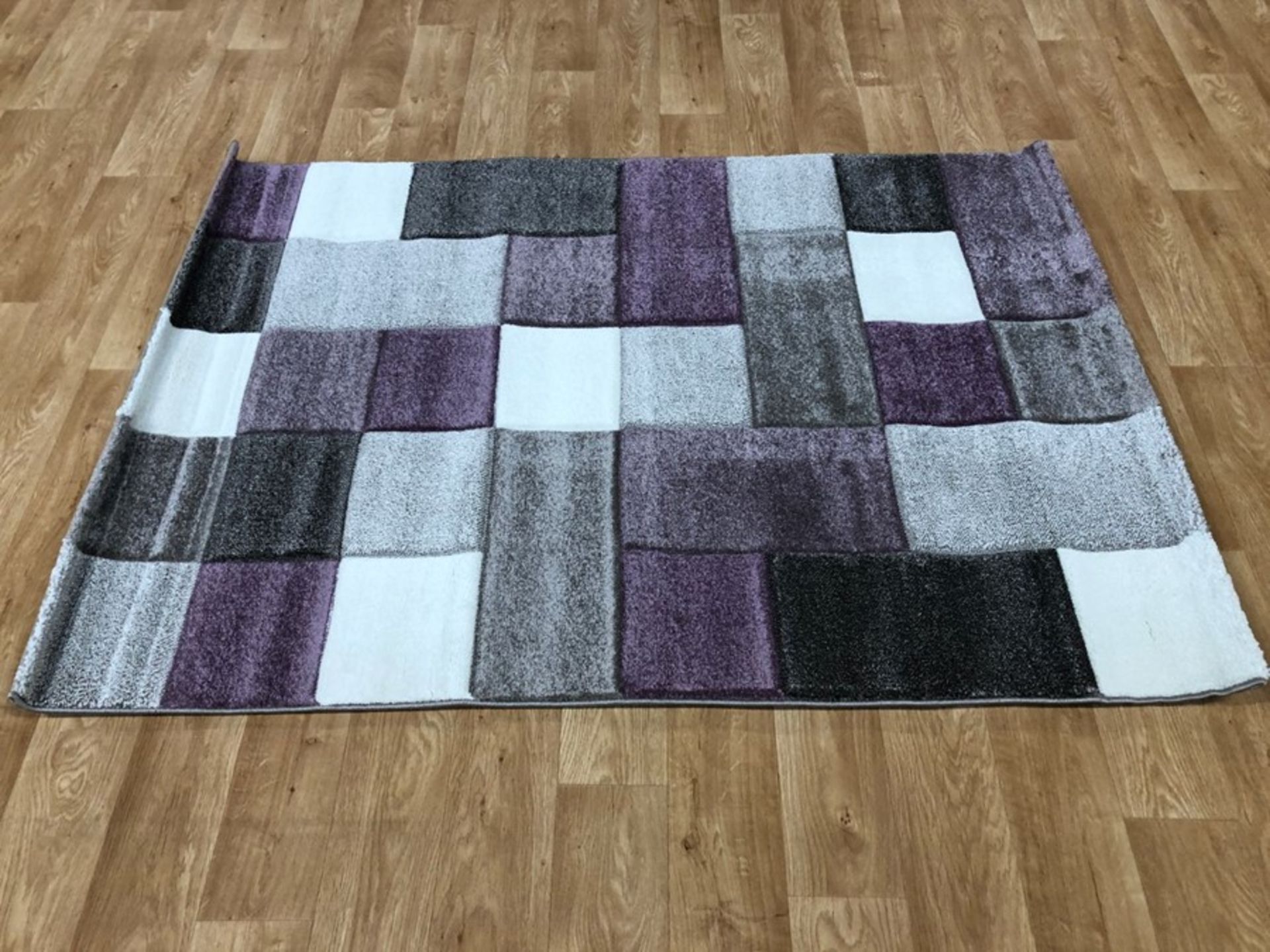 LA REDOUTE GEO BLOCK RUG / SIZE: 120 X 170CM