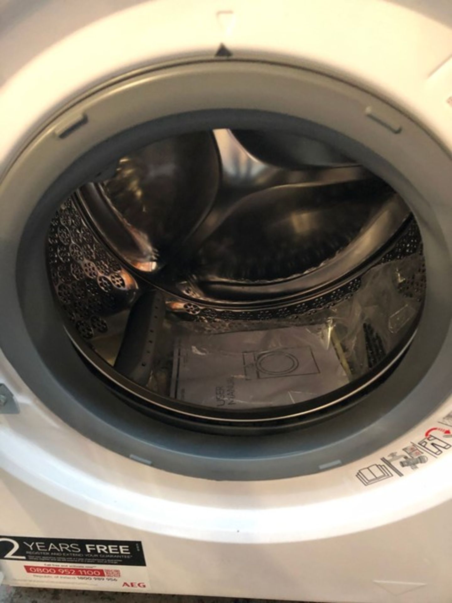 AEG INTERGRATED WASHING MACHINE - L7FC8432BI / RRP £699.99 / CONDITION REPORT: UNTESTED CUSTOMER - Image 2 of 3