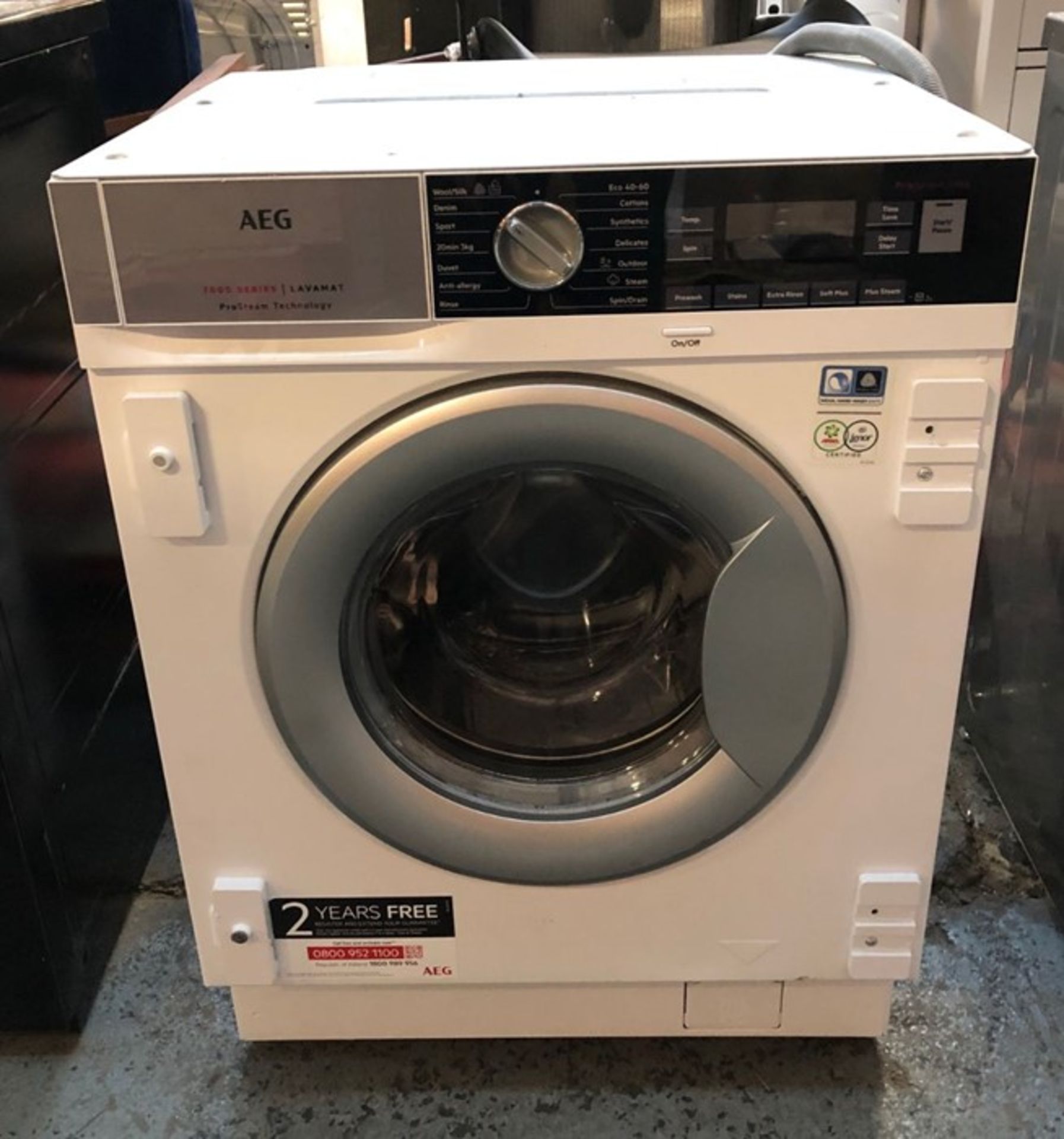 AEG INTERGRATED WASHING MACHINE - L7FC8432BI / RRP £699.99 / CONDITION REPORT: UNTESTED CUSTOMER