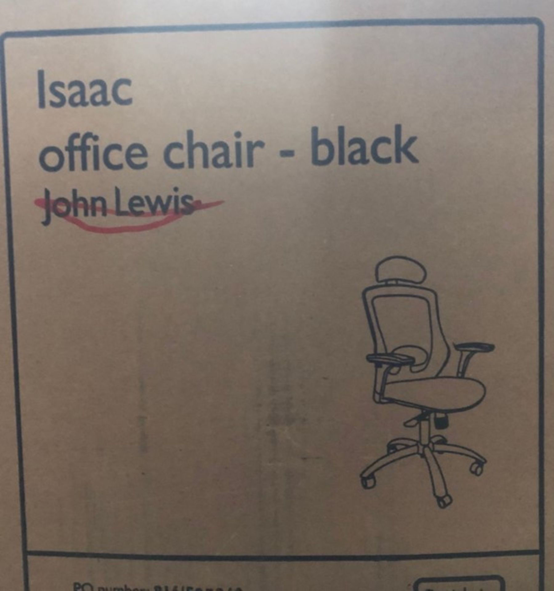 JOHN LEWIS ISAAC ERGONOMIC OFFICE CHAIR, IN BLACK