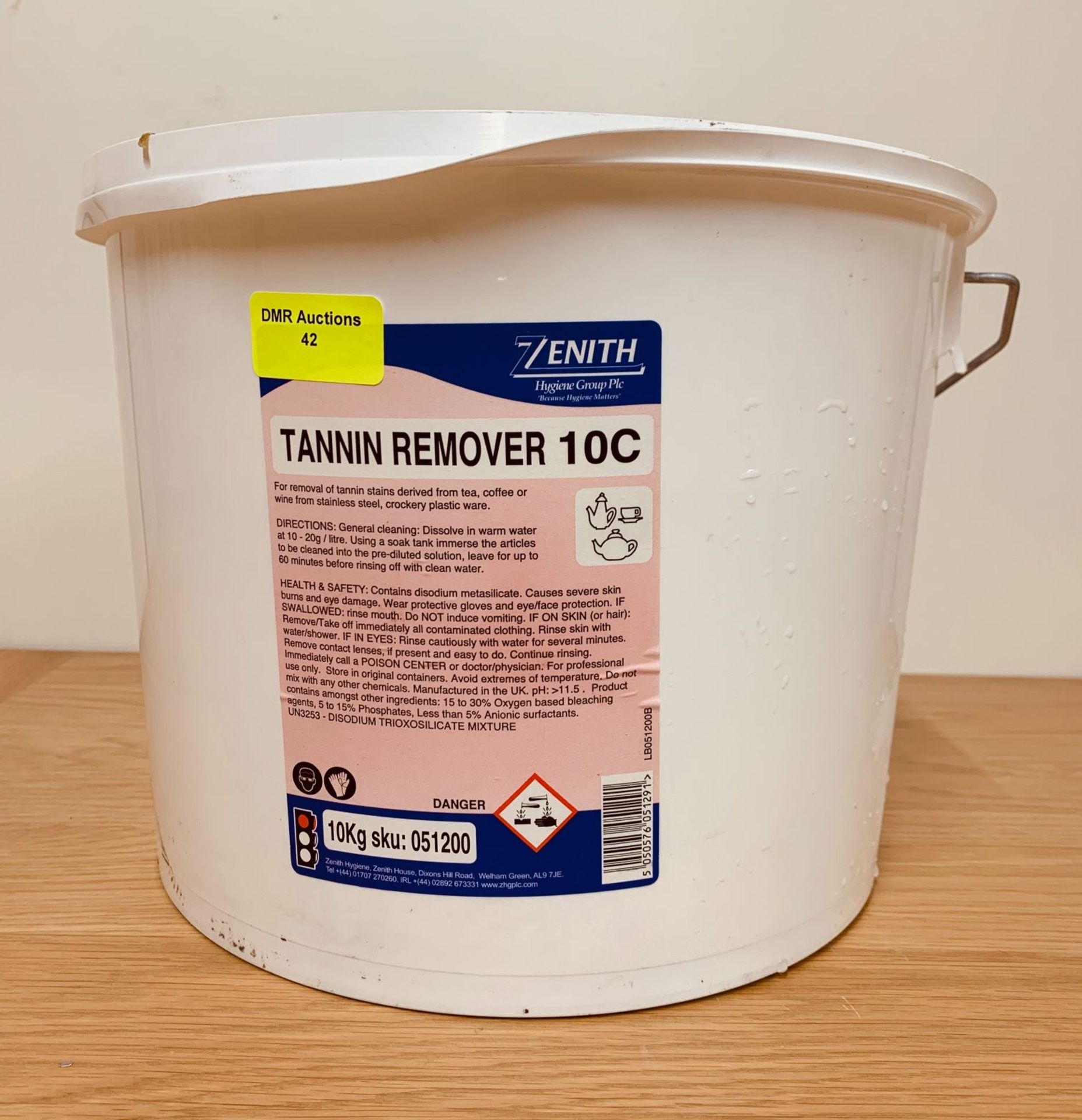 1 x ZENITH TANNIN REMOVER 10C - 10KG