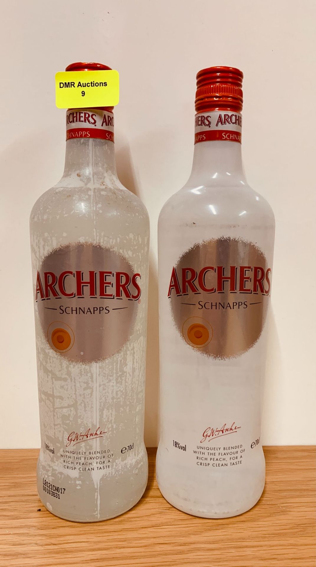 2 x ARCHERS PEACH SNAPPS 70CL