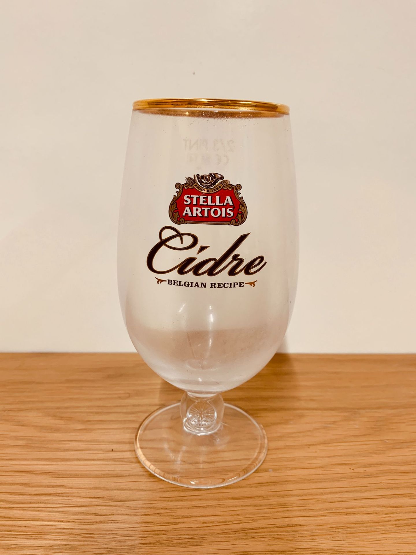 ONE LOT TO CONTAIN 20 x STELLA ARTOIS CIDRE 2/3 PINT CHALICE GLASSES