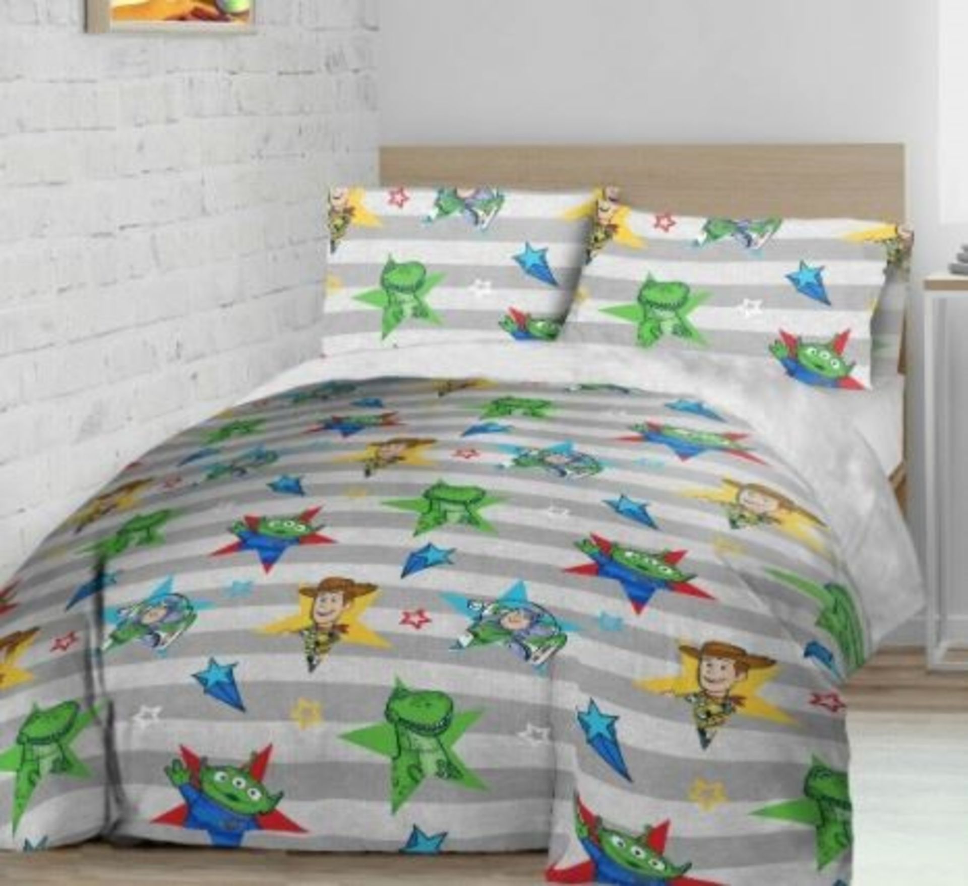 DISNEY TOY STORY WARM AND COSY TEDDY FLEECE DUVET COVER AND PILLOWCASE SET ( SINGLE DUVET 135CM X