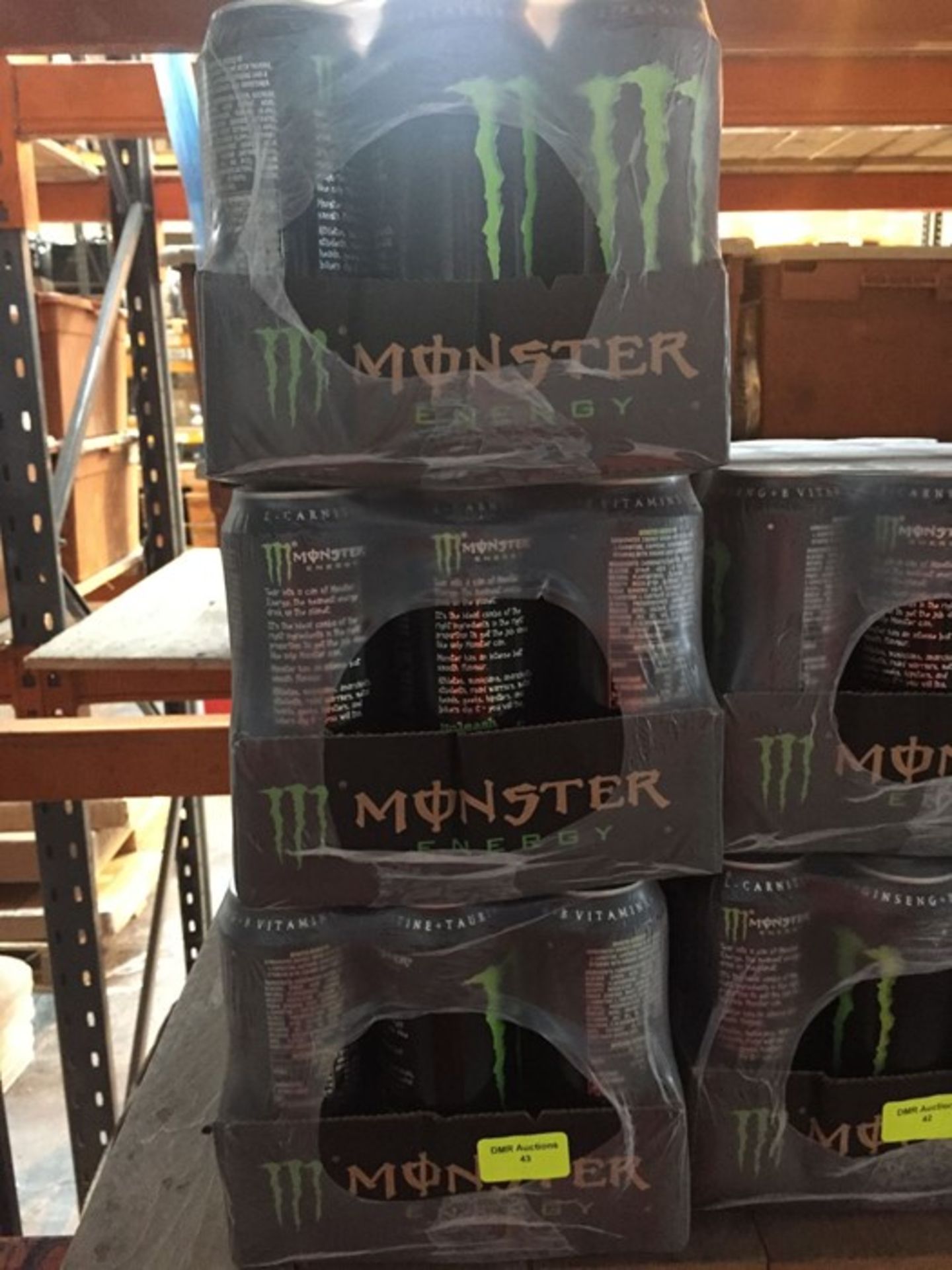 1 LOT TO CONTAIN 3 X PACKS OF 12 MONSTER ORIGINAL ENERGY CANS 500ML / BB 31 DEC 2020 - L5