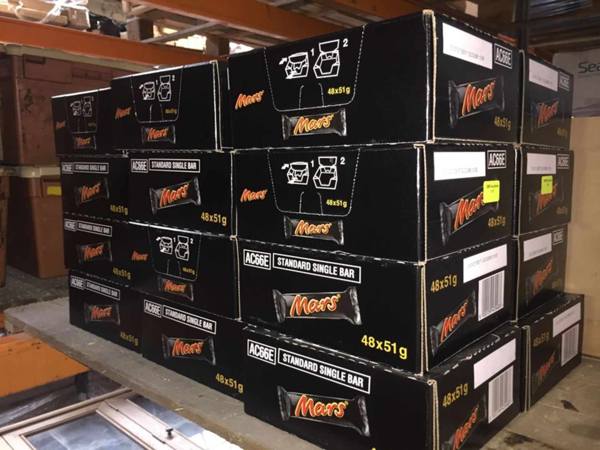 1 LOT TO CONTAIN 12 X BOXES OF 48 X MARS BARS, 576 MARS BARS PER LOT / BB 31 JAN 2021 - L6