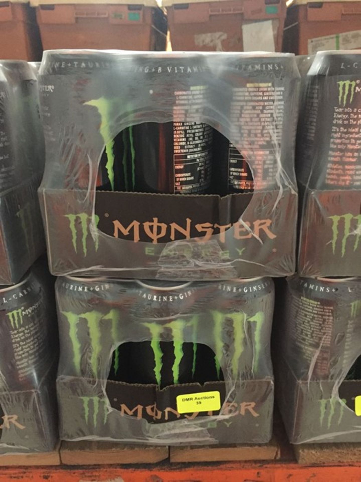 1 LOT TO CONTAIN 2 X PACKS OF 12 MONSTER ORIGINAL ENERGY CANS 500ML / BB 31 DEC 2020 - L5