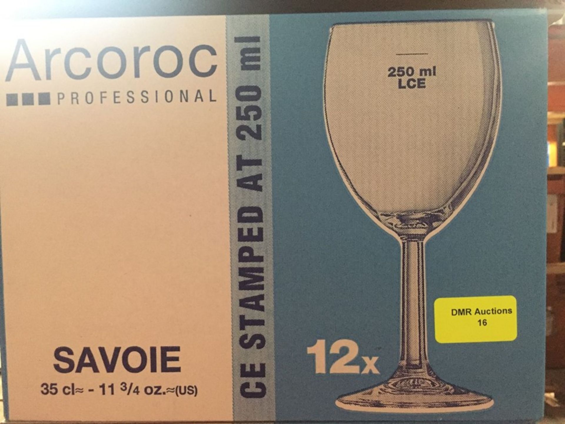 1 LOT TO CONTAIN A BOX OF 12 X ARCOROC PROFESSIONAL WINE GLASSES 35CL