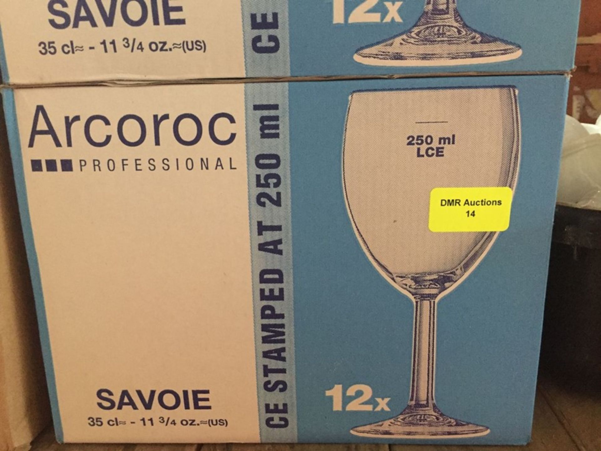 1 LOT TO CONTAIN A BOX OF 12 X ARCOROC PROFESSIONAL WINE GLASSES 35CL