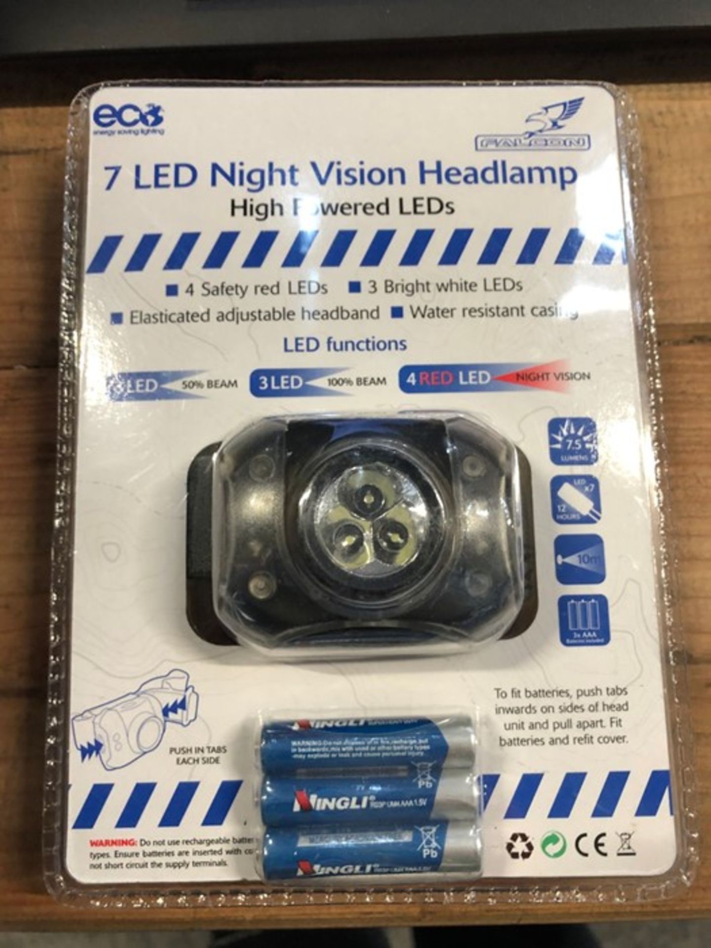 APPROX 48 X ECO 7 LED NIGHT VISION HEADLAMPS / AS NEW