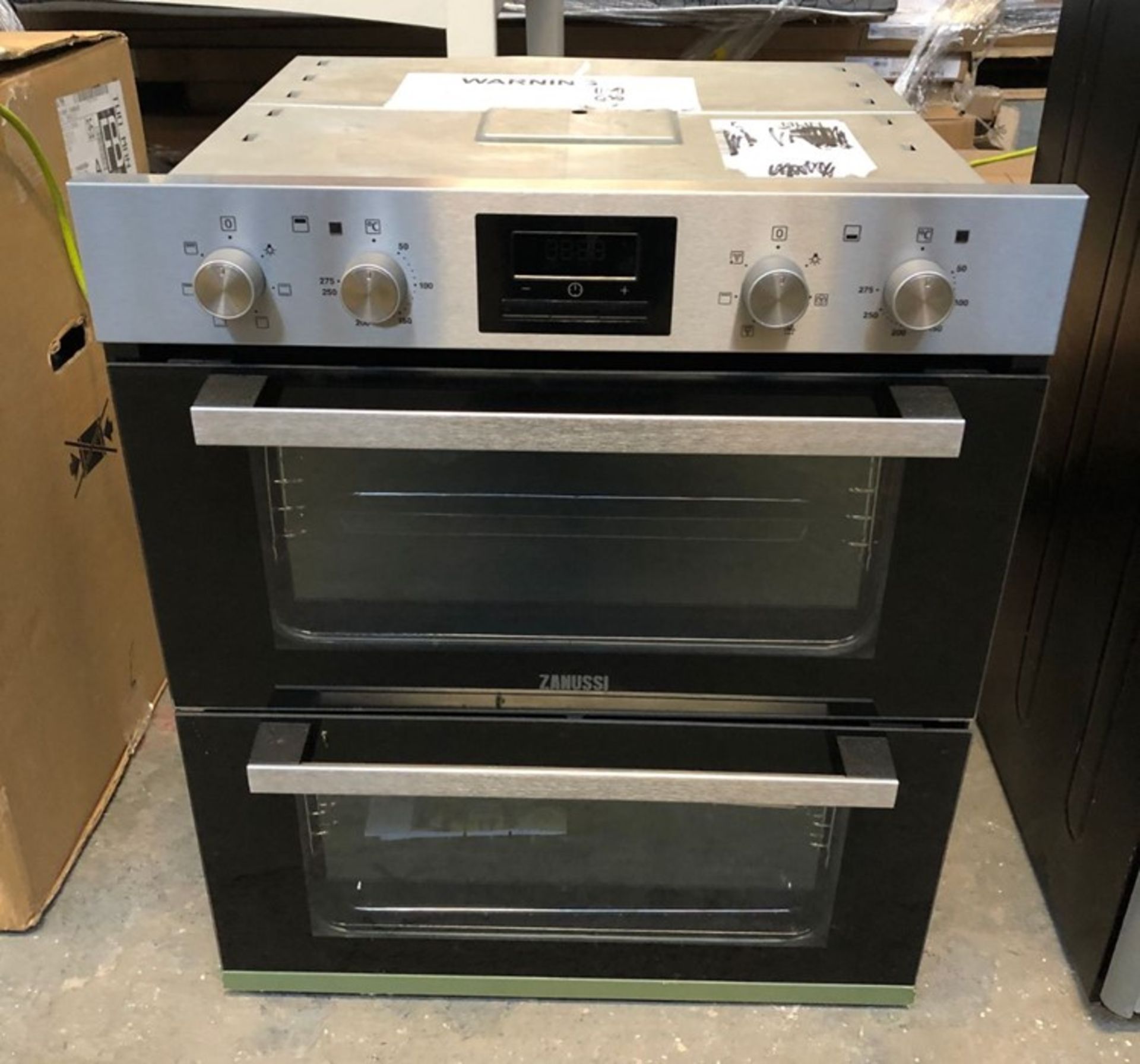 ZANUSSI DOUBLE ELECTRIC OVEN - ZOF35661XK / RRP £449.00 / CONDITION REPORT: UNTESTED CUSTOMER