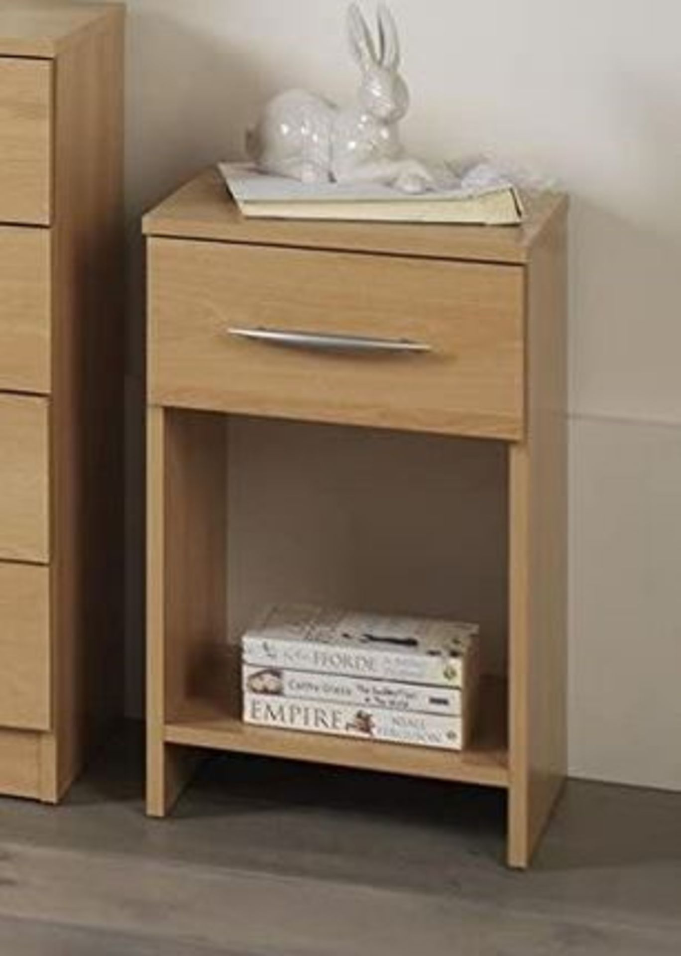 ASHTON 1 DRAWER BEDSIDE CABINET BEECH