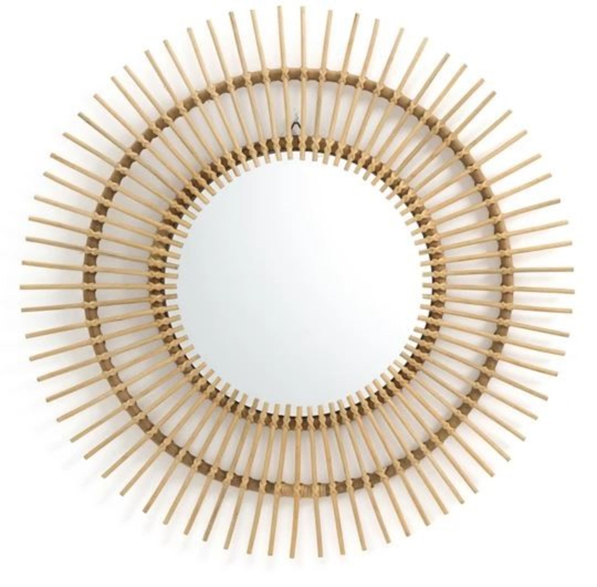 LA REDOUTE NOGU CANE SUNBURST MIRROR, 90CM DIAMETER