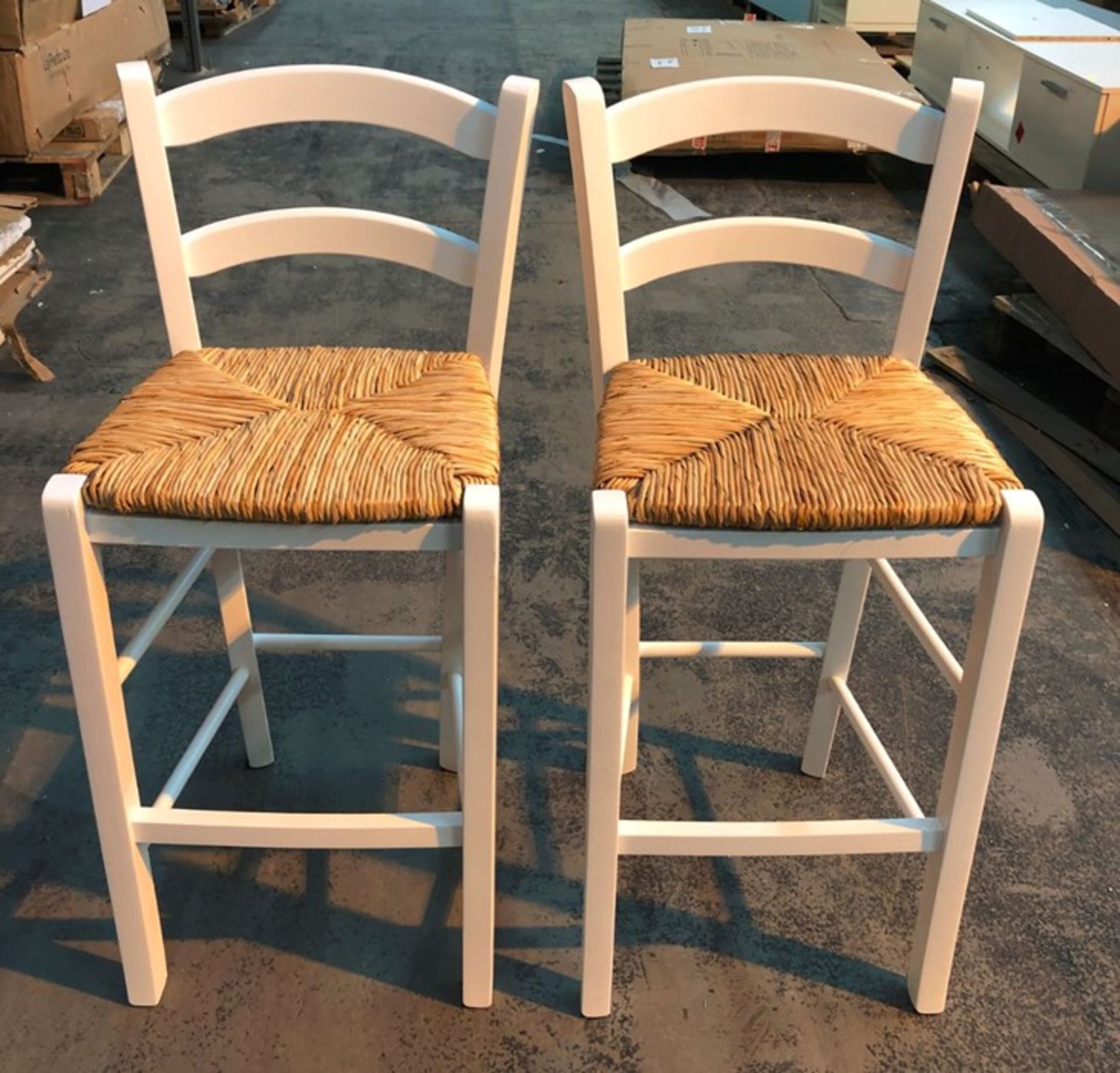 LA REDOUTE PERRINE COUNTRY-STYLE BAR STOOLS (SET OF 2)