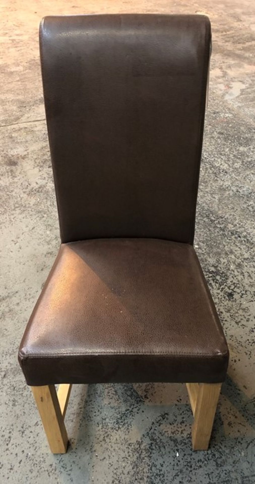 1 X DINING CHAIR - BROWN