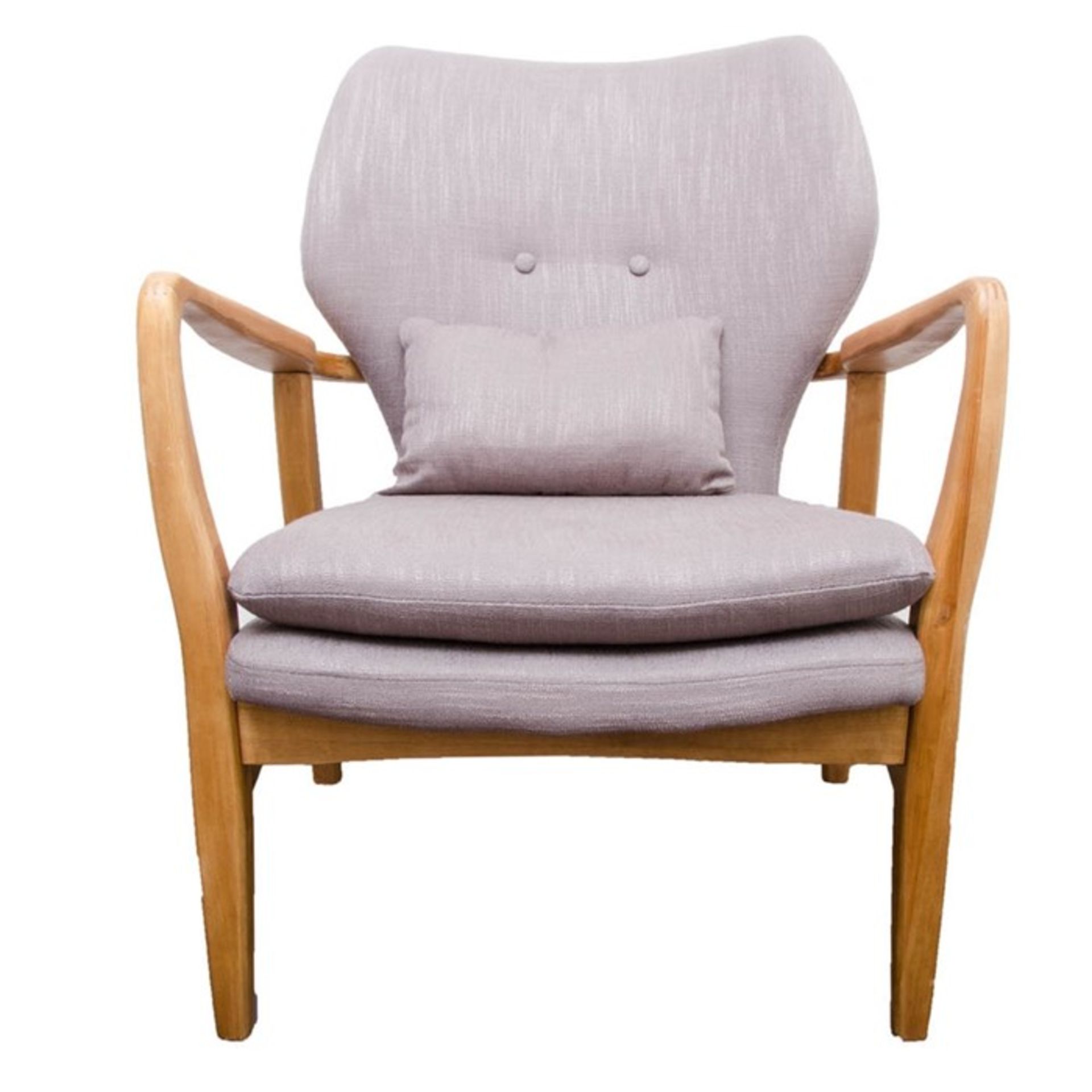 ONE LOT TO CONTAIN A NOBLE HOME ARMCHAIR IN LIGHT GREY / GRADE A LIKE NEW / RRP £ 100.00
