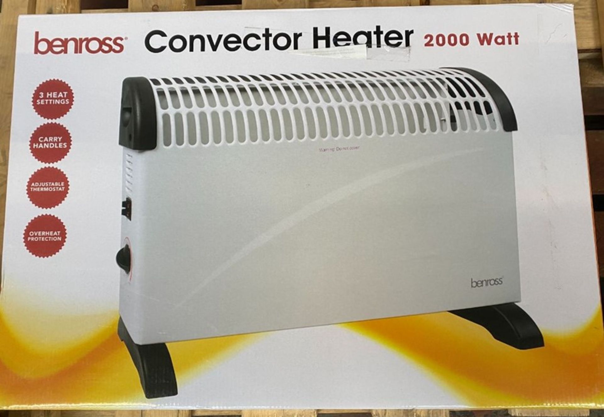 ONE LOT TO CONTAIN A BENROSS CONVECTOR HEATER RRP £20.00 (CUSTOMER RETURNS UNTESTED BY DMR)