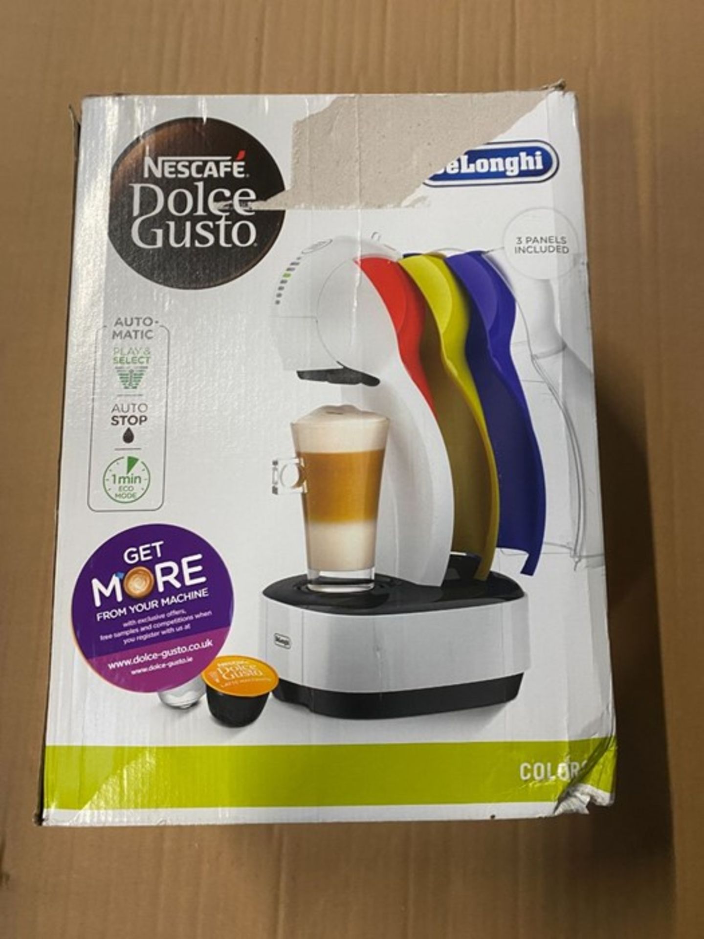 ONE LOT TO CONTAIN ONE NESCAFE DOLCE GUSTO COFFEE MACHINE RRP £79.00 (CUSTOMER RETURNS UNTESTED BY