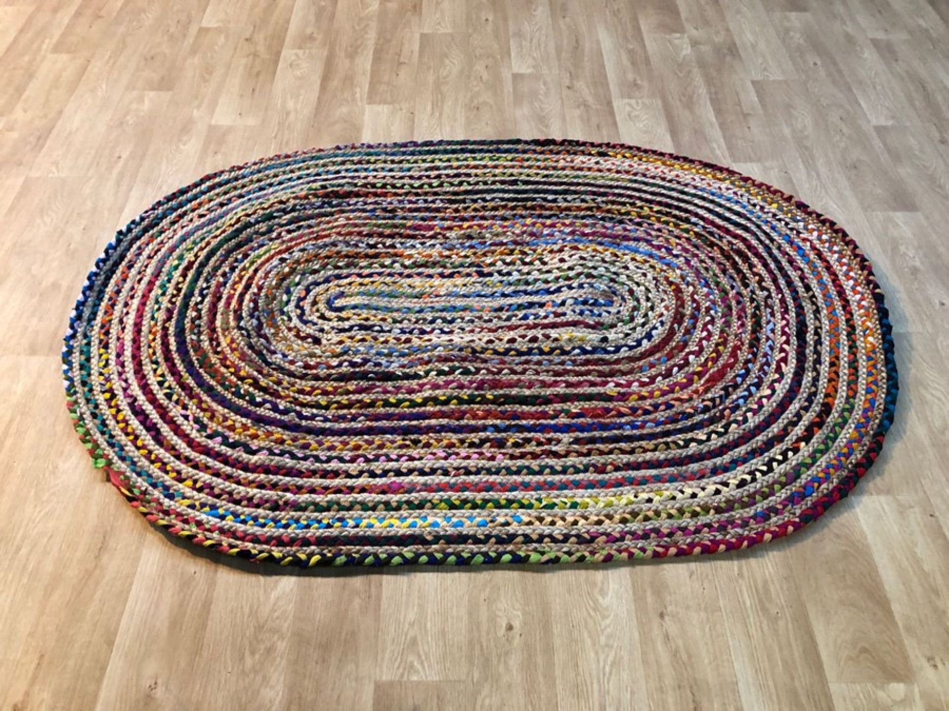 CARLOTTA FLATWEAVE YELLOW RUG / SIZE: OVAL 120 X 180 BY LATITUDE VIVE